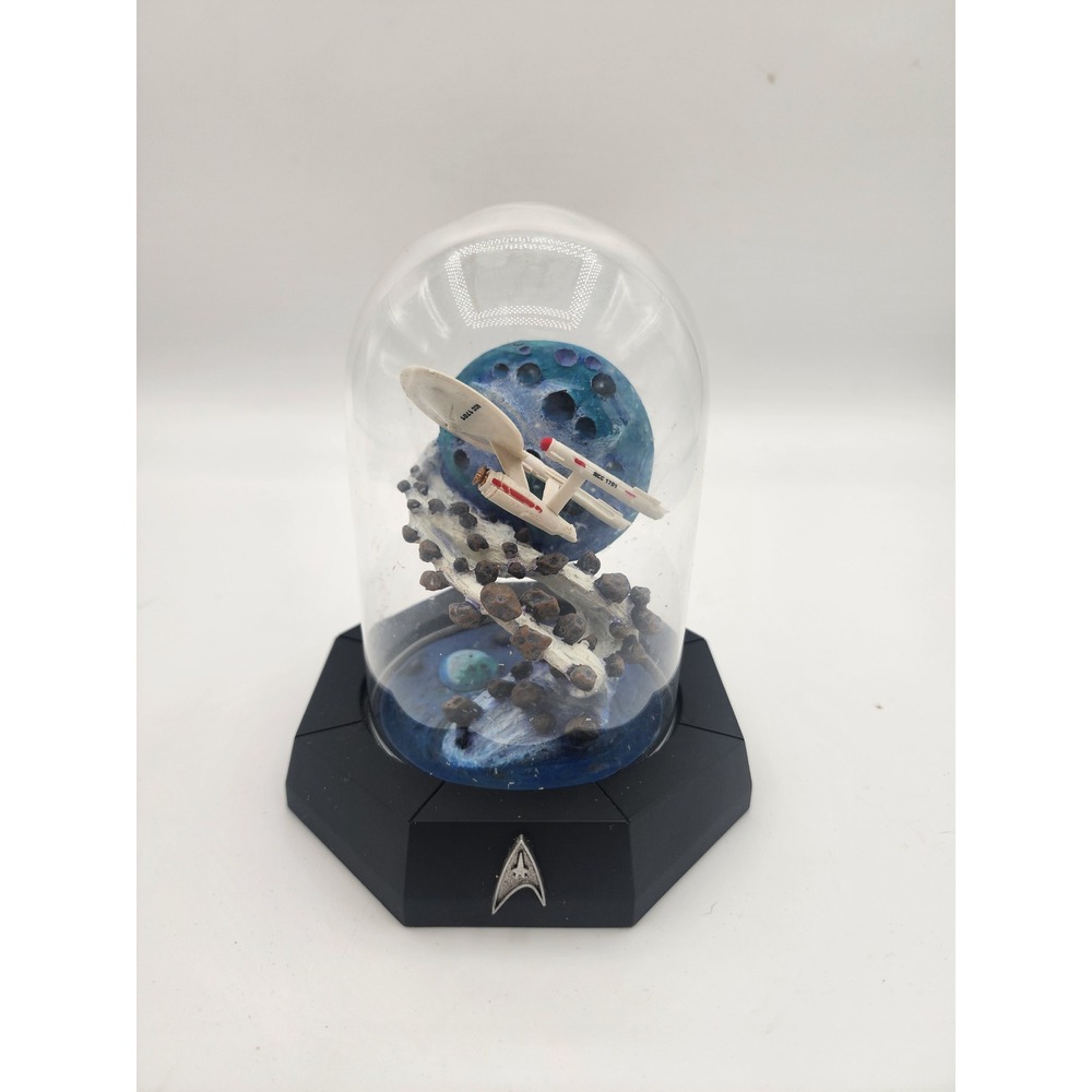 Star Trek 1994 USS Enterprise NCC-1701 Glass Dome Diorama Figure Franklin Mint